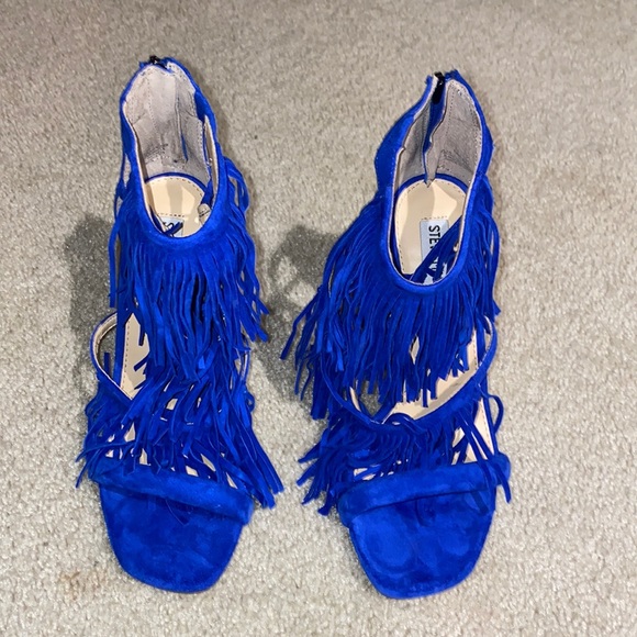 Steve Madden Shoes - Blue Suede-Like heel Sandals
